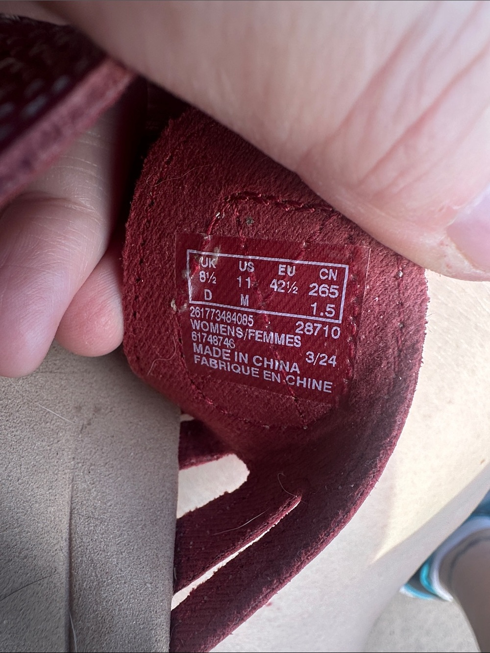 Clark’s Laurieann Ruby red leather sandals size 11 EUC - Picture 5 of 8
